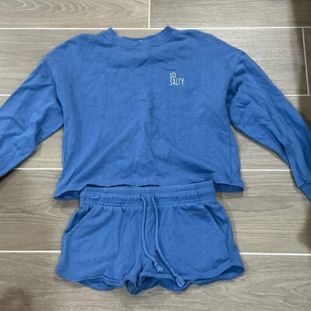 Hippie Rose Blue Pajama Set